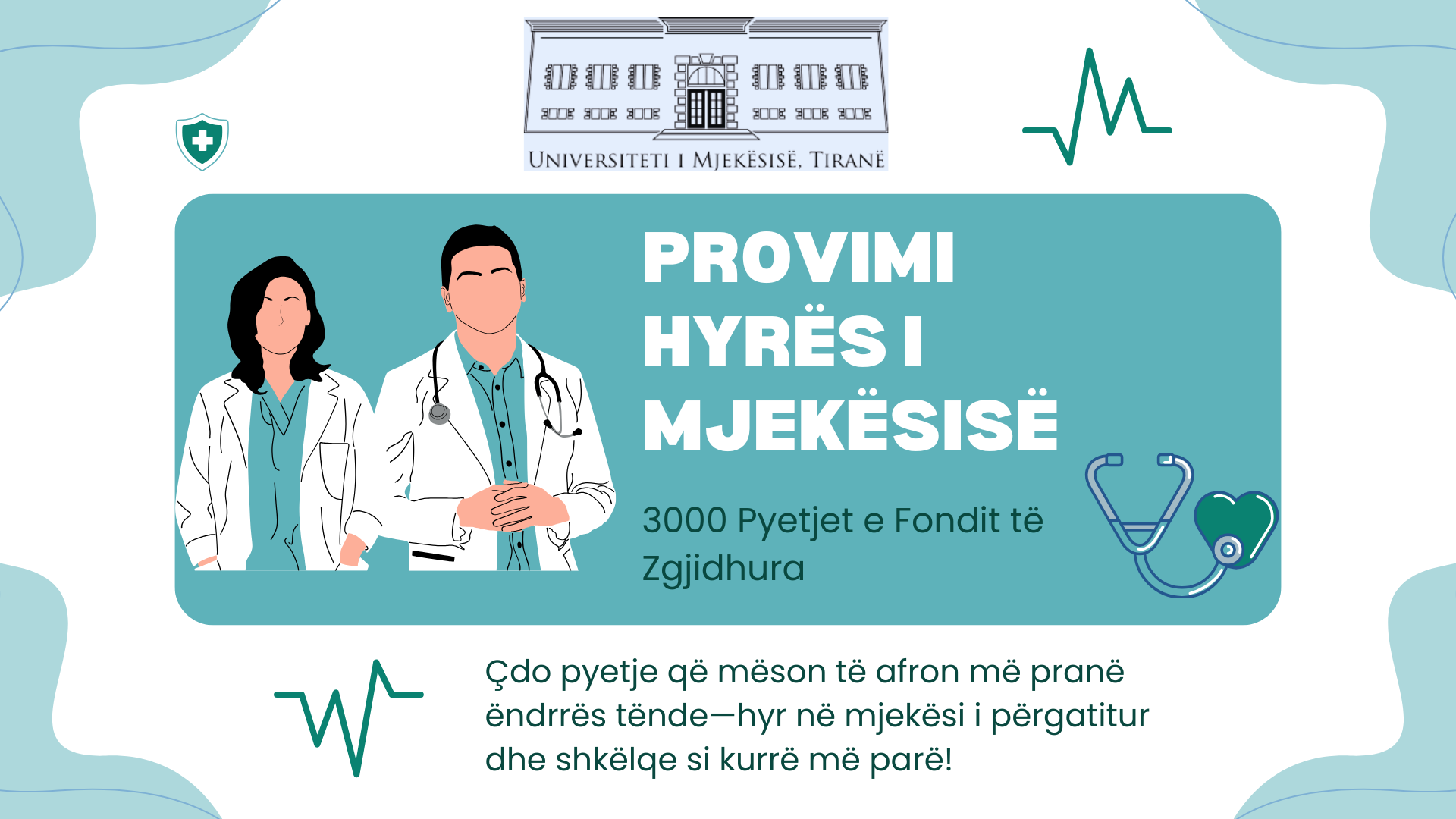 Fondi i mjekësisë – 3000 pyetje përgatitëse për provimin hyrës të mjekësisë Provimi hyrës i mjekësisë – pyetjet e fondit me zgjidhje të detajuara, fondi i mjekesise